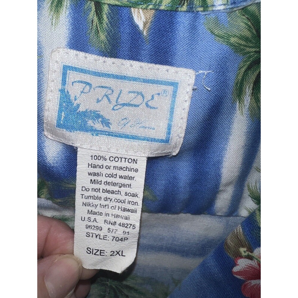 PRIDE OF HAWAII Hawaiian Shirt Mens Sz 2X Aloha Beach Surfing Coastal Vintage - Picture 4 of 10